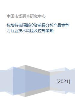 抗培特板隔斷投資前景 產(chǎn)品競(jìng)爭(zhēng)力、行業(yè)技術(shù)風(fēng)險(xiǎn)及控制策略與投資管理